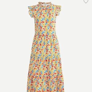 J.Crew Tiered dress in Liberty® poppy and daisy print
